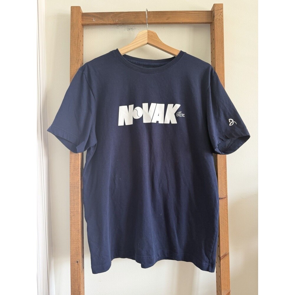 Lacoste Sport Novak Djokovic Ultra Dry T-Shirt Men’s XL Navy Tennis Graphic Tee